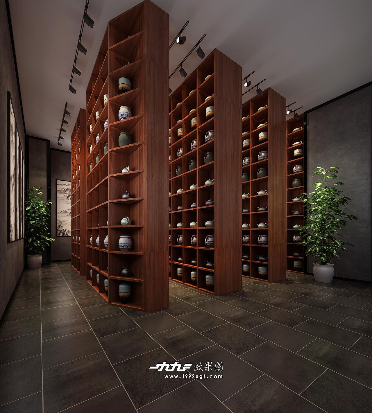 1992風格工裝風茶葉店 當工業美學邂逅禪意茶香